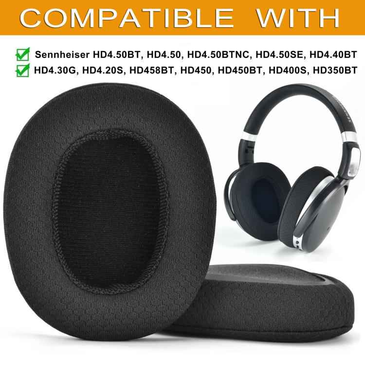 1pair Ear Cushions For Sennheiser HD 4.50BT, HD 4.50, HD 4.50BTNC, HD 4.50SE, HD 4.40BT, HD 4.30G, HD 4.20S, HD 458BT, HD 450, HD 450BT, HD 400S, HD 350BT