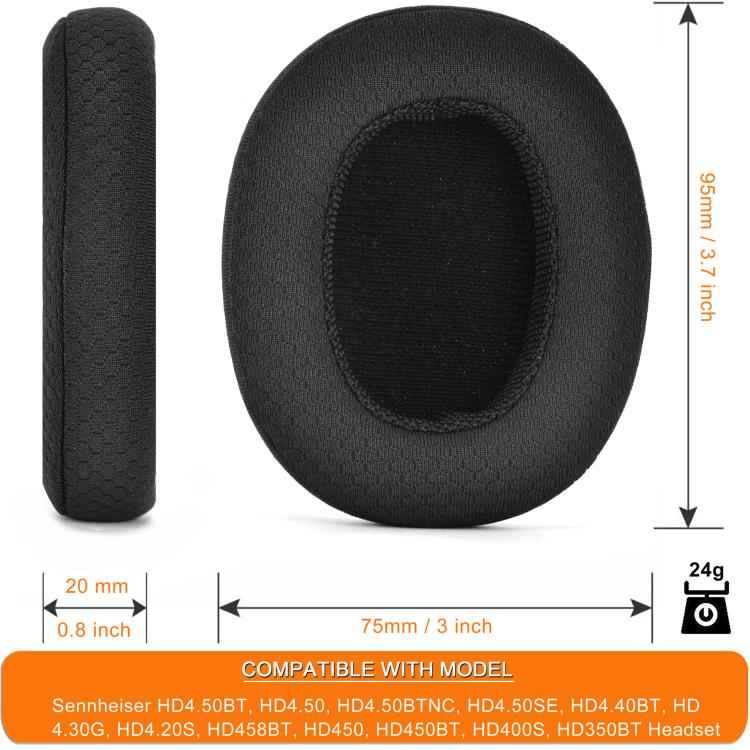 1pair Ear Cushions For Sennheiser HD 4.50BT, HD 4.50, HD 4.50BTNC, HD 4.50SE, HD 4.40BT, HD 4.30G, HD 4.20S, HD 458BT, HD 450, HD 450BT, HD 400S, HD 350BT