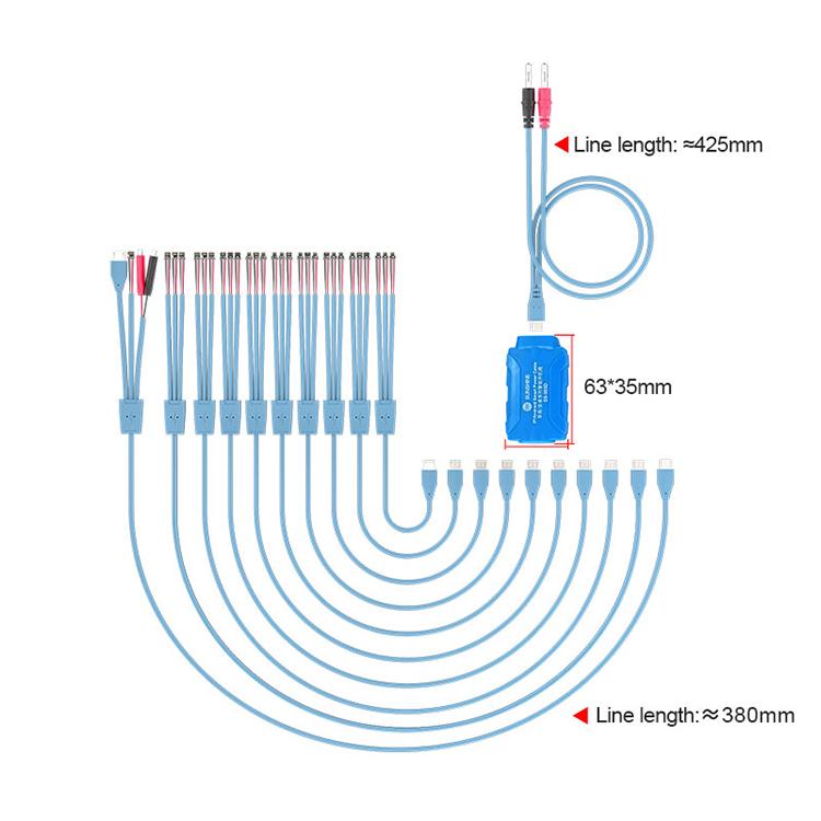 For iPhone / Android Series Power Supply Start-up Cables Mobile Phone Repair Test Cables, SS-905D