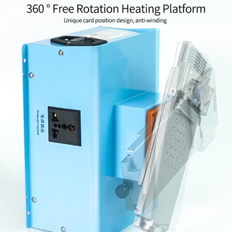 Curved Screen 360-Degree Rotation Mobile Phone Screen Separator Screen Removal Heating Table, EU Plug, S-918F
