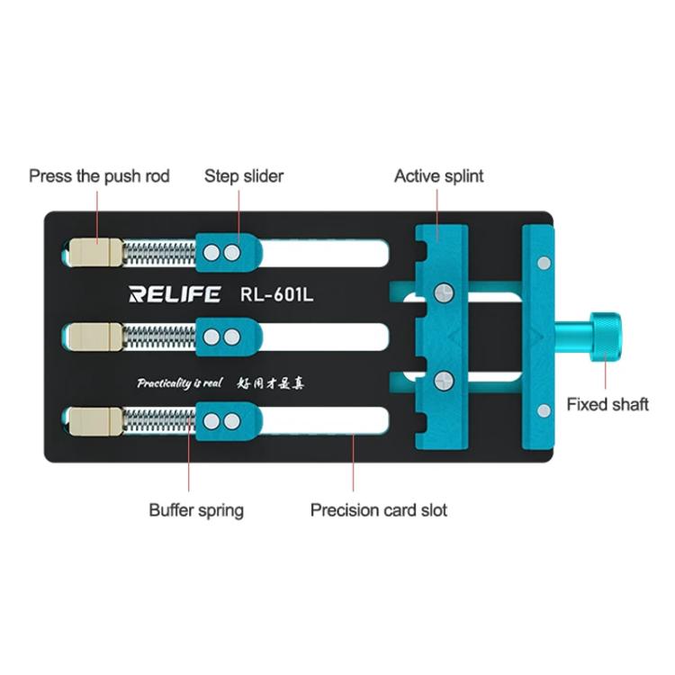 Mobile Phone Repair Mainboard Multi-Use Card Holder Chip Dual-Axis Fixed Card Slot, RL-601L
