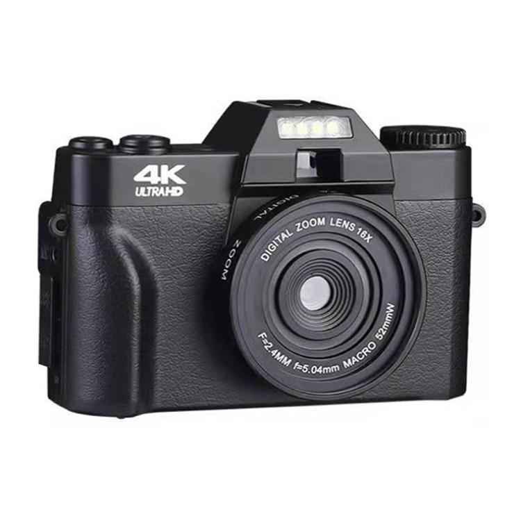 R10 4K HD 75MP Retro Mirrorless Camera 16x Zoom WiFi Digital Camera With 3-Inch Flip Screen, R10 64G Card & Lens Version