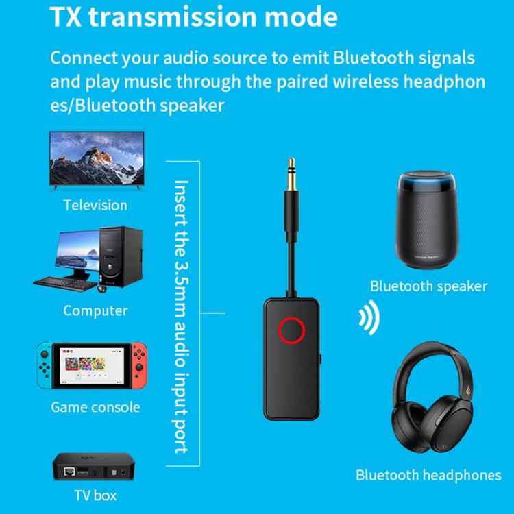 2-In-1 Bluetooth 5.4 Audio Adapter Transmitter/Receiver 3.5mm AUX For Car/TV/Headphones