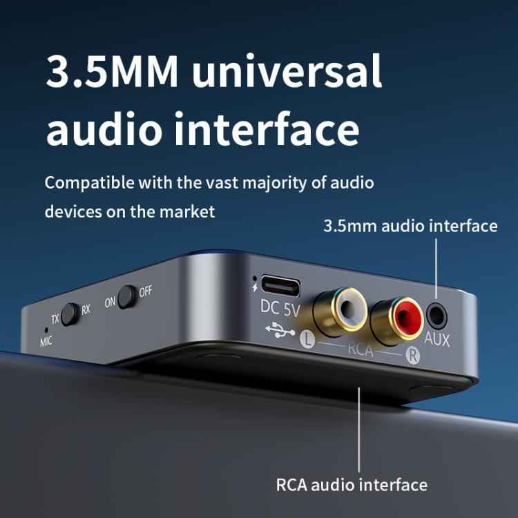 2-in-1 Bluetooth 5.4 Audio Transceiver HiFi Transmitter/Receiver, HD Calls, RCA/3.5mm AUX for Car/Home Stereo
