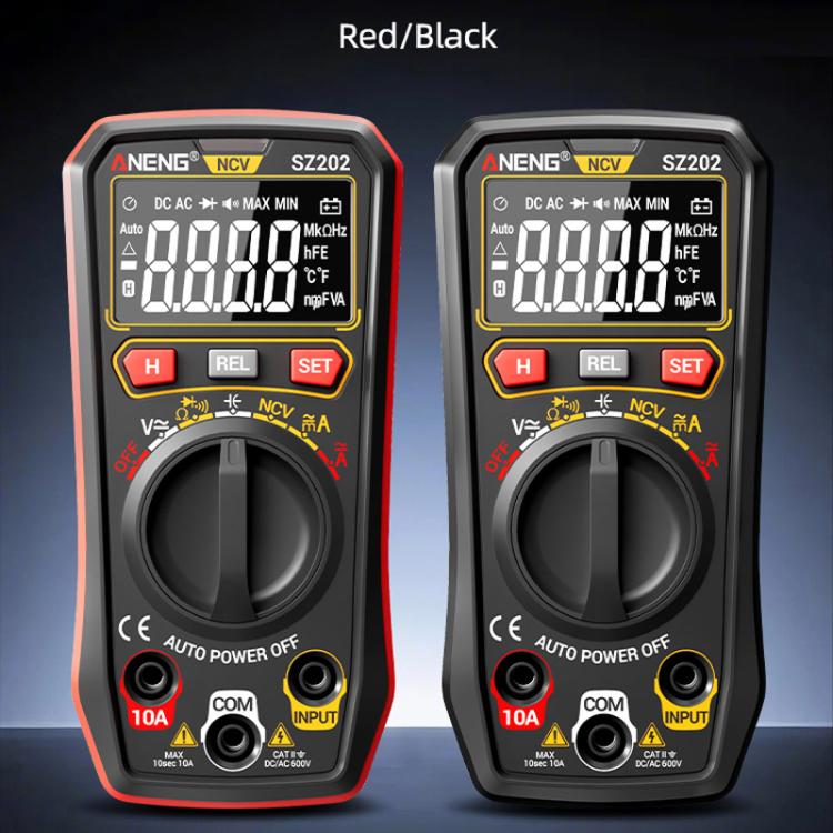 ANENG High-precision Maintenance Multi-function Digital Display Multimeter, SZ202 Red, SZ202 Black