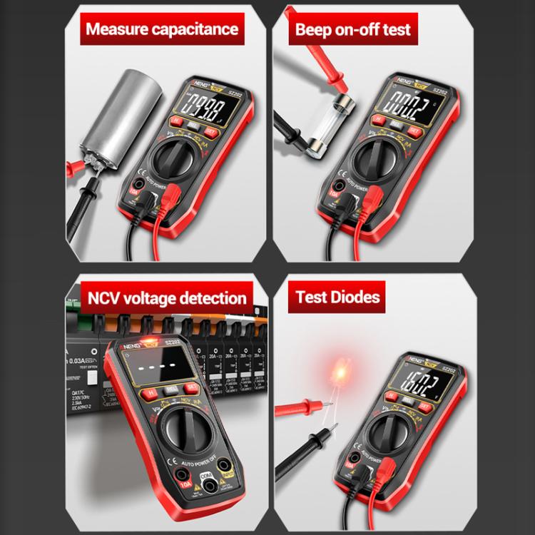 ANENG High-precision Maintenance Multi-function Digital Display Multimeter, SZ202 Red, SZ202 Black