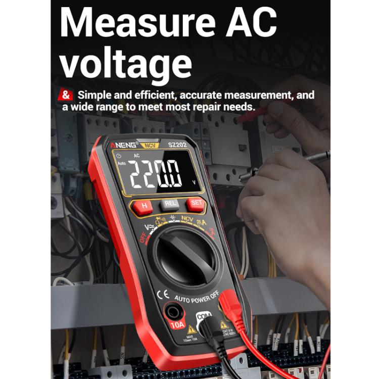 ANENG High-precision Maintenance Multi-function Digital Display Multimeter, SZ202 Red, SZ202 Black
