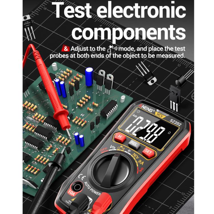 ANENG High-precision Maintenance Multi-function Digital Display Multimeter, SZ202 Red, SZ202 Black
