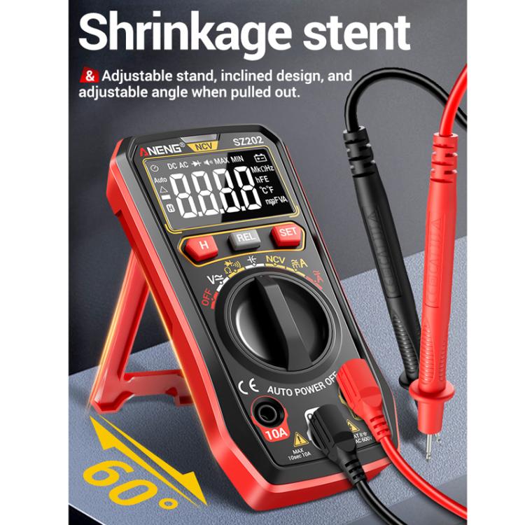ANENG High-precision Maintenance Multi-function Digital Display Multimeter, SZ202 Red, SZ202 Black