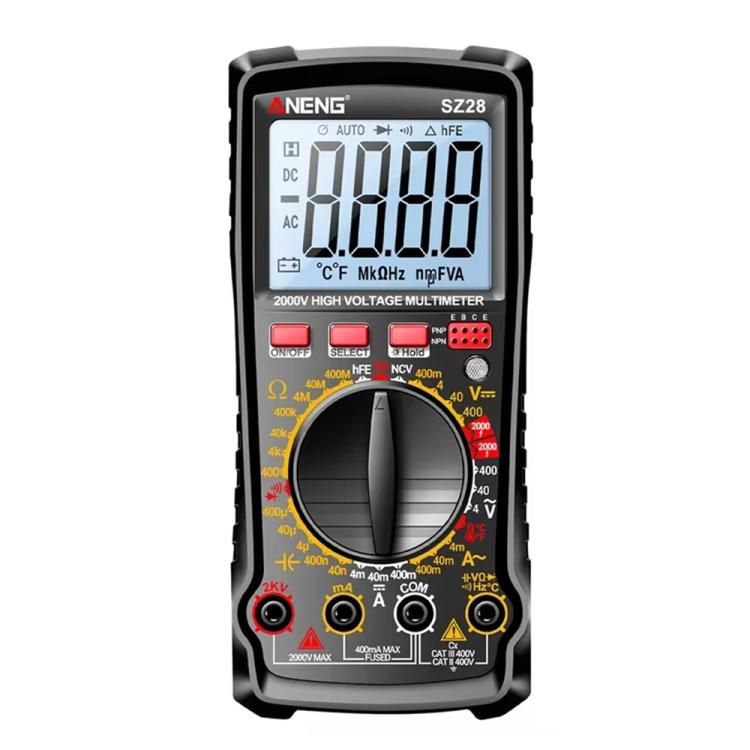 ANENG 2000V High Voltage High Precision Photovoltaic Digital Multimeter, SZ28 Red, SZ28 Black