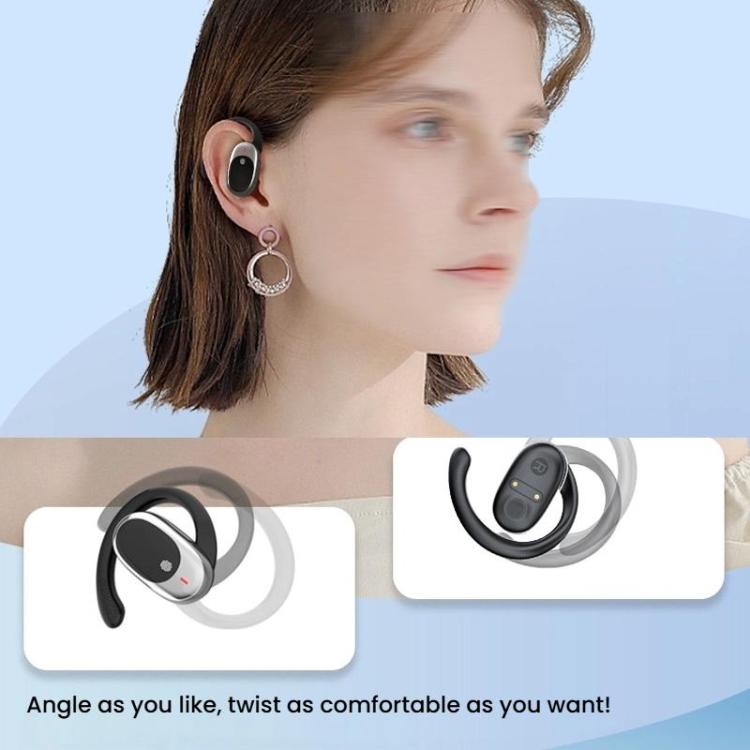 Air Conduction Bluetooth Earphones With Transparent Digital Display Case