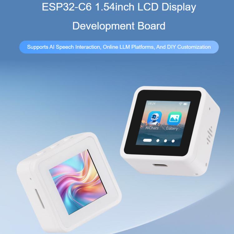 Waveshare ESP32-C6 1.54-Inch LCD Development Board 240×240 Resolution Supports Dual Microphones, Non-touch Control, Touch Control