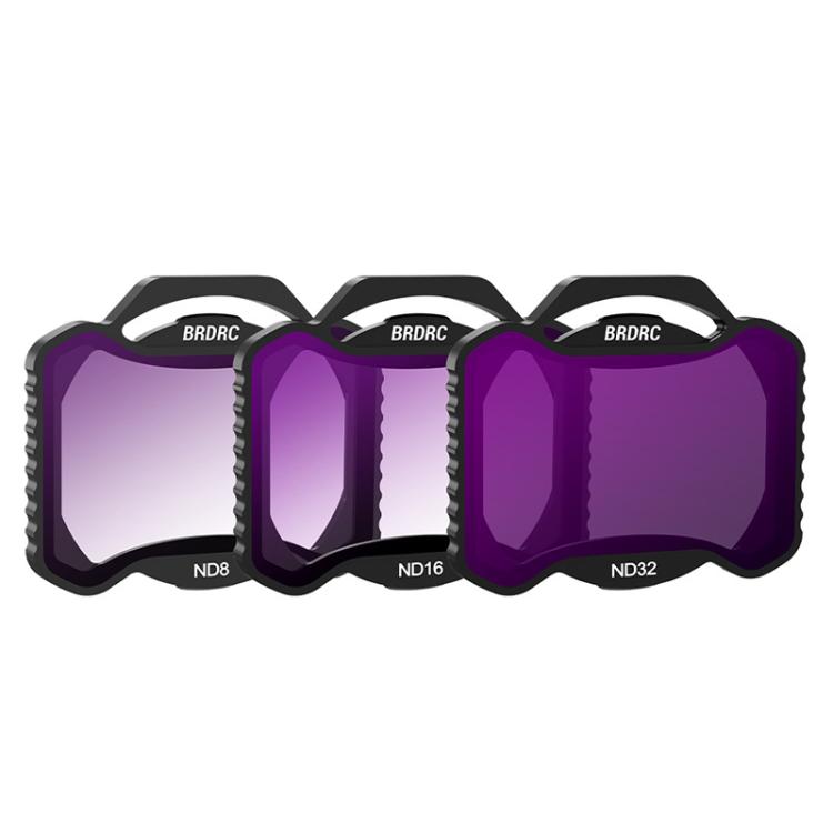 For DJI Avata 2 BRDRC Aluminum Frame Filter Accessories, CPL, ND16, ND32, UV+CPL+ND16, ND8+ND16+ND32, ND8+ND16+ND32+ND64