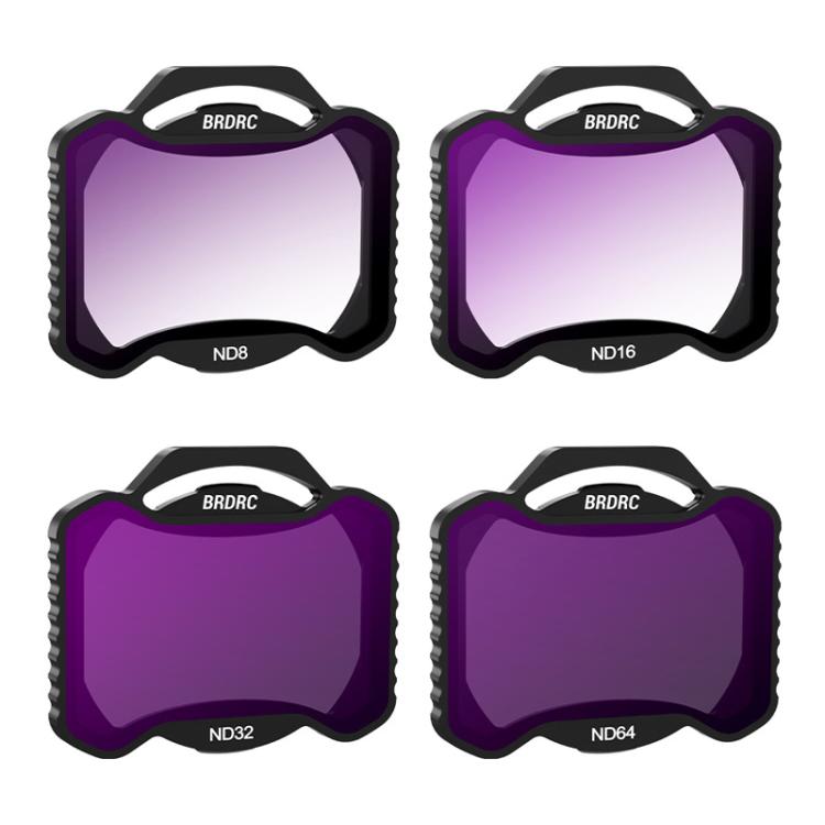 For DJI Avata 2 BRDRC Aluminum Frame Filter Accessories, CPL, ND16, ND32, UV+CPL+ND16, ND8+ND16+ND32, ND8+ND16+ND32+ND64