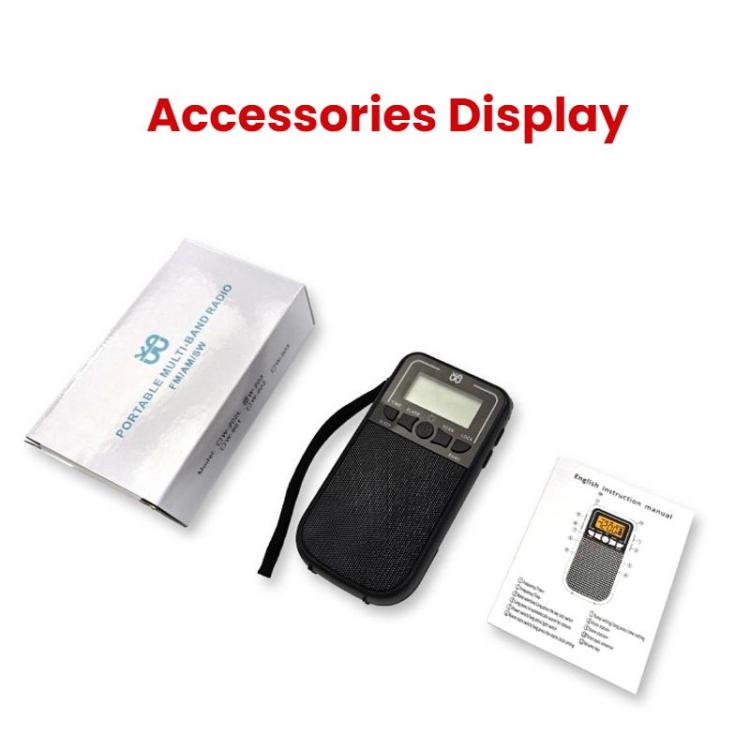 Portable FM/AM/SW Multi-Band High-Sensitivity Clock-Controlled Radio Player, For EU, For US