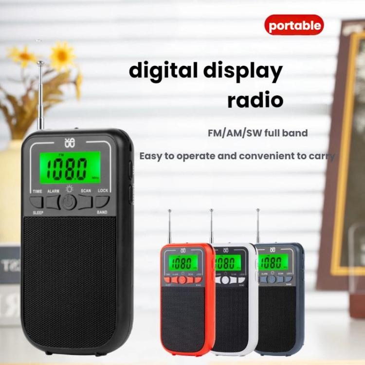 Portable FM/AM/SW Multi-Band High-Sensitivity Clock-Controlled Radio Player, For EU, For US