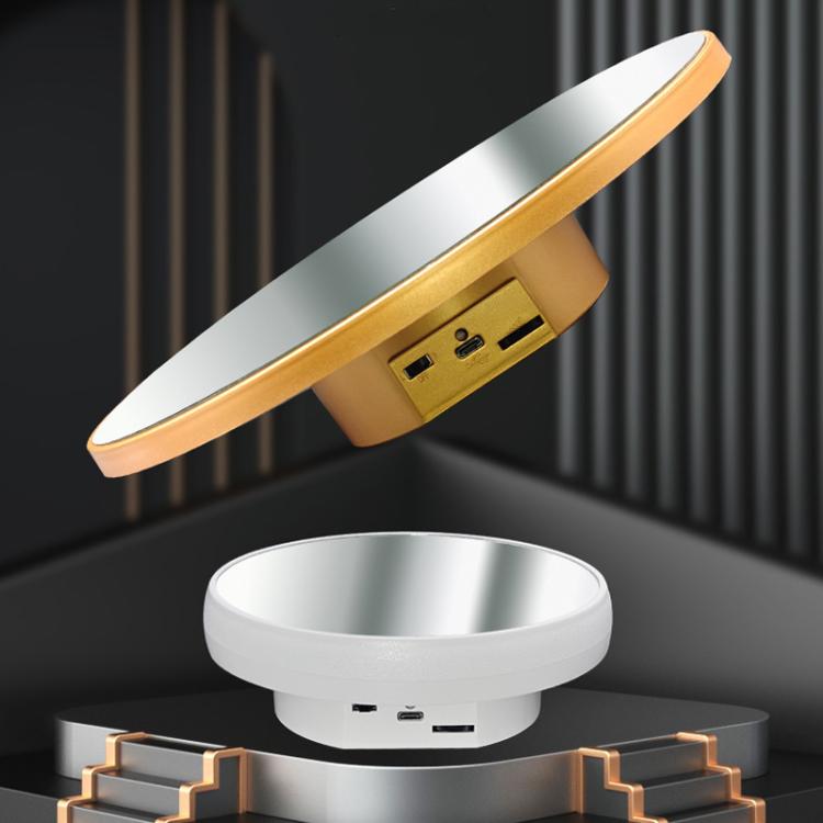 Multi-purpose Mirror Electric Rotating Disc Battery / USB Powered Photography Live Display Stand, 16cm White, 16cm Black, 16cm Gold, 25cm White, 25cm Black, 25cm Gold