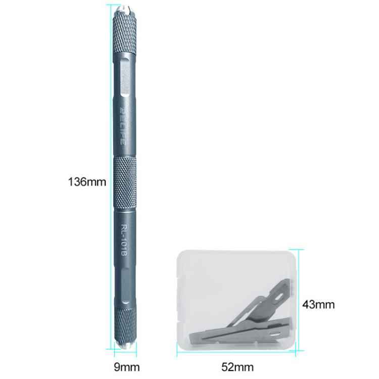 RELIFE RL-101B 8 In 1 Motherboard Repair Blade Set Carving Glue Removal Knife Screen Protector Cutting Knife
