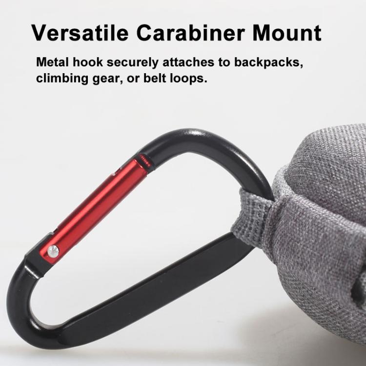 For Insta360 GO Ultra Carrying Case Shockproof EVA Portable Travel Storage Bag With Carabiner Clip, Carrying Case Gray