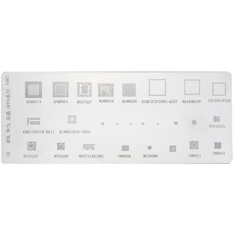 Kaisi 4pcs Solder Paste Stencil Universal Mobile Phone BGA Reballing Stencils 55 Multi-Purpose Steel Mesh