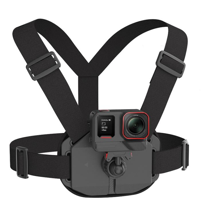 Universal Magnetic Quick-Release Chest Mount Harness For Action Cameras POV Hands-Free Recording, Chest Mount