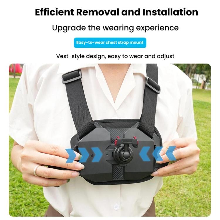 Universal Magnetic Quick-Release Chest Mount Harness For Action Cameras POV Hands-Free Recording, Chest Mount