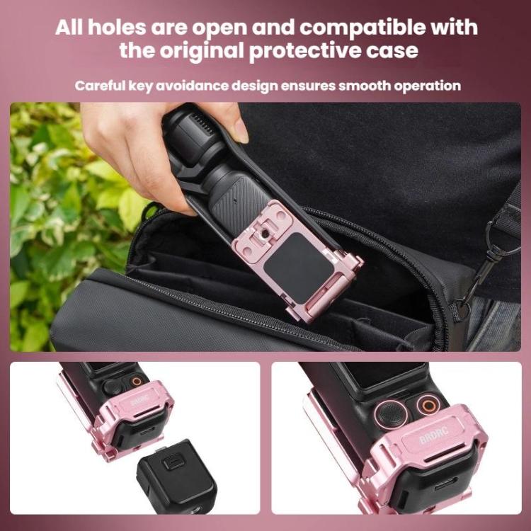 For DJI Osmo Pocket 3 BRDRC Magnetic Mount Expandable Back Clip Adapter