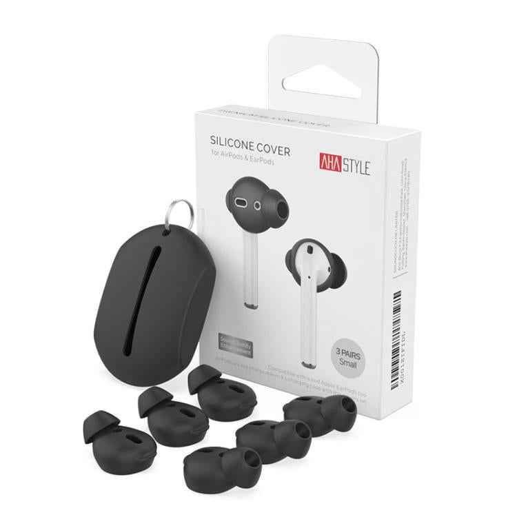 For AirPods 1 / 2 AhaStyle PT66 3pairs Silicone In-Ear Soundproof Ear Case