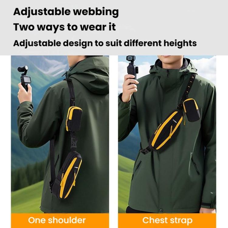 For DJI Osmo Pocket 3 Cwatcun D225 Small Organizer Bag Protective Multifunctional Sports Camera Bag, D225