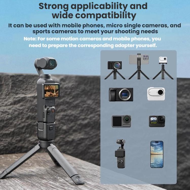 Flymile Action Camera Tripod For DJI, Insta360, GoPro and Other Action Cameras, Tripod Extension, Tripod Extension with Copper Nut Adapter