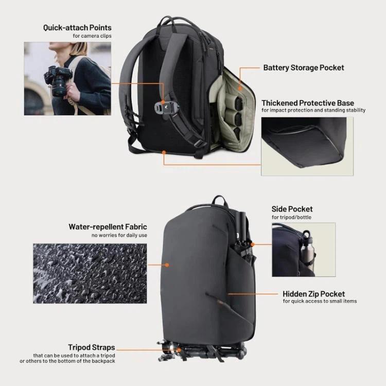 Camera Backpack For Laptop/DSLR/Mirrorless & Drones Creative Shooting & Daily Commute Bag, 16L 14inch, 22L 16inch