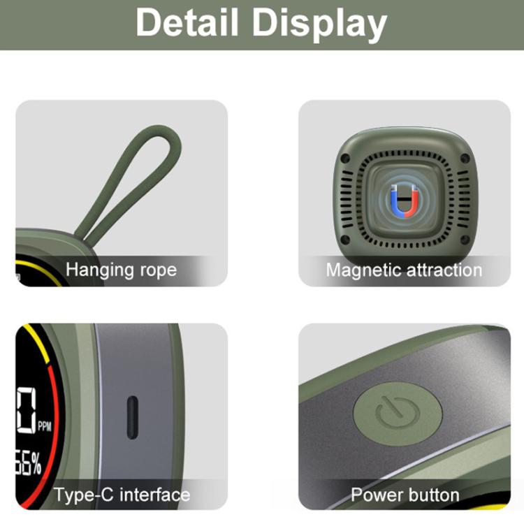 K5A 3 In1 Carbon Monoxide Temperature Humidity Detector Outdoor Portable CO Detection Alarm, K5A