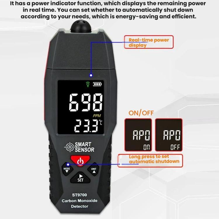 SMART SENSOR Carbon Monoxide Leakage Toxic Gas Alarm Detector