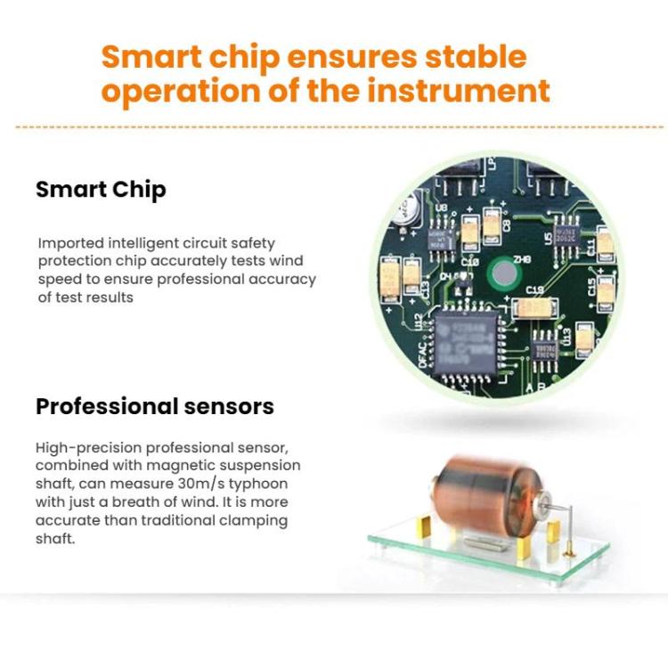 SMART SENSOR Handheld Digital High-Precision Wind Speed Meter