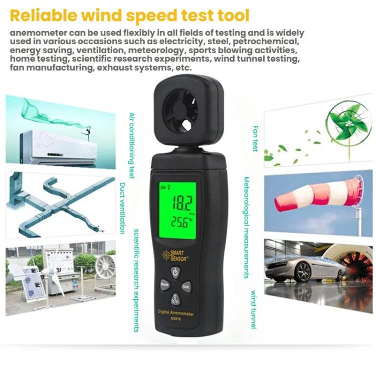SMART SENSOR Handheld Digital High-Precision Wind Speed Meter