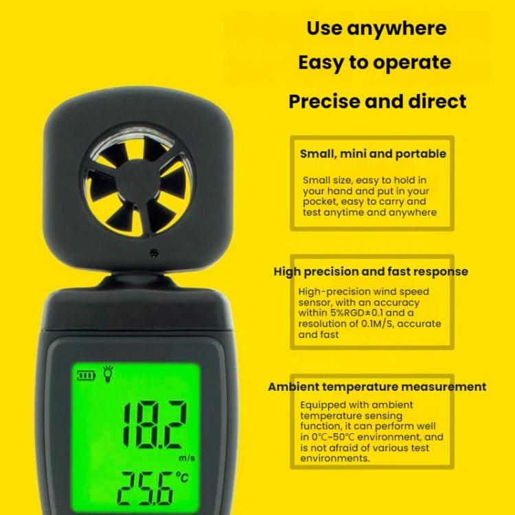 SMART SENSOR Handheld Digital High-Precision Wind Speed Meter