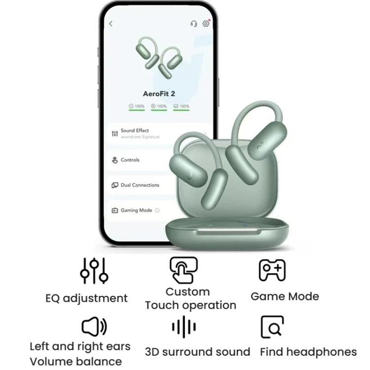 ANKER SoundCore AeroFit 2 Open Wireless Bluetooth Sport Earphones, AeroFit 2
