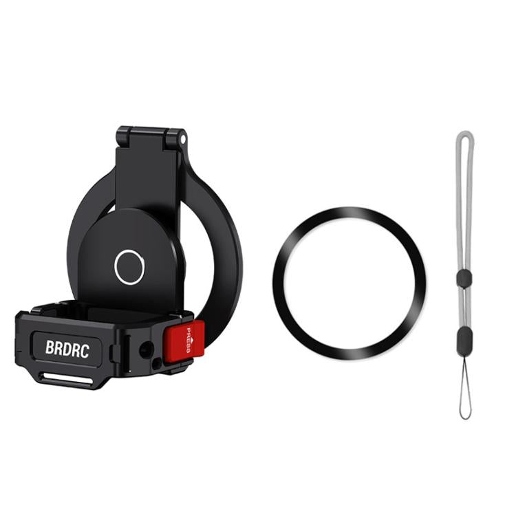 For DJI Osmo Pocket 3 BRDRC Magnetic Expandable Phone Holder Cold Shoe Mount, For DJI Osmo Pocket 3 Black