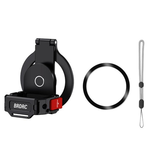 For DJI Osmo Pocket 3 BRDRC Magnetic Expandable Phone Holder Cold Shoe Mount, For DJI Osmo Pocket 3 Black