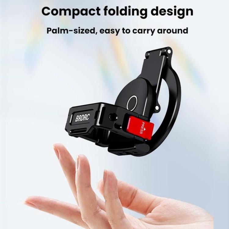 For DJI Osmo Pocket 3 BRDRC Magnetic Expandable Phone Holder Cold Shoe Mount, For DJI Osmo Pocket 3 Black