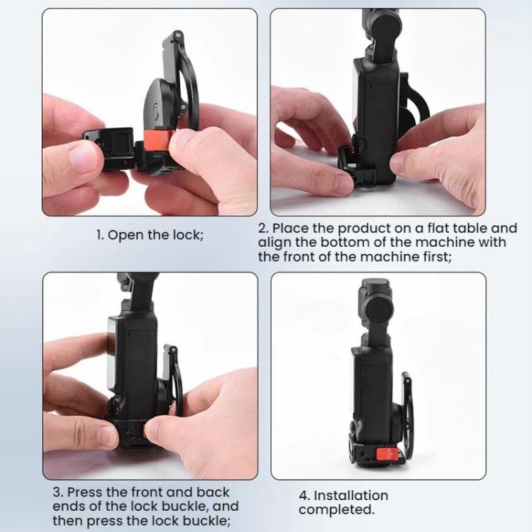 For DJI Osmo Pocket 3 BRDRC Magnetic Expandable Phone Holder Cold Shoe Mount, For DJI Osmo Pocket 3 Black