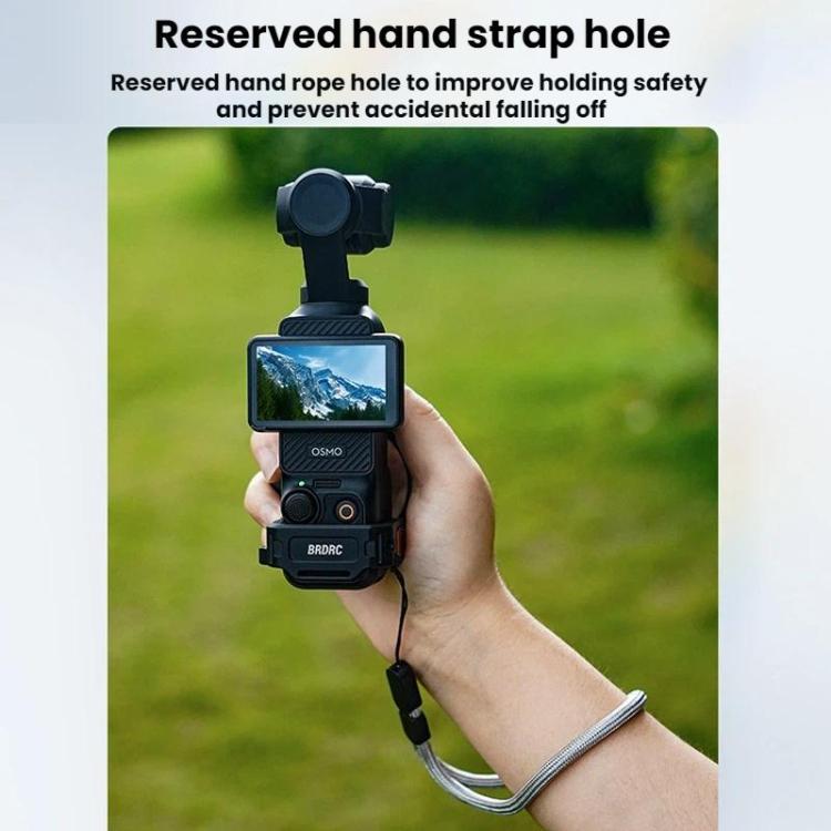 For DJI Osmo Pocket 3 BRDRC Magnetic Expandable Phone Holder Cold Shoe Mount, For DJI Osmo Pocket 3 Black