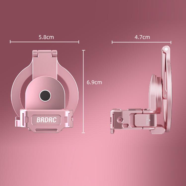 For DJI Osmo Pocket 3 BRDRC Magnetic Expandable Phone Holder Cold Shoe Mount, For DJI Osmo Pocket 3 Pink