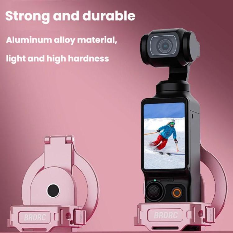 For DJI Osmo Pocket 3 BRDRC Magnetic Expandable Phone Holder Cold Shoe Mount, For DJI Osmo Pocket 3 Pink