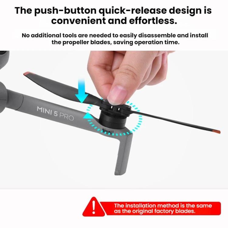 For DJI Mini 5 Pro BRDRC Drones Replacement Propellers, 2pairs, 4pairs