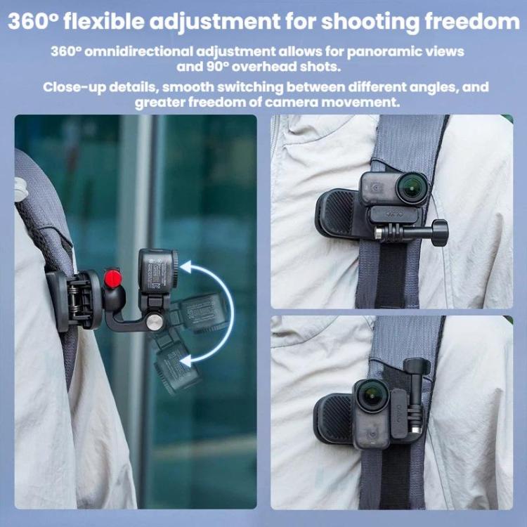 For DJI/GoPro/Insta360 Backpack Shoulder Strap Camera Mount, Magnetic, Regular