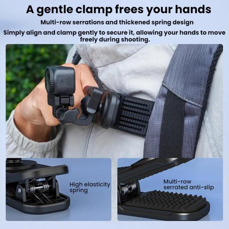 For DJI/GoPro/Insta360 Backpack Shoulder Strap Camera Mount, Magnetic, Regular