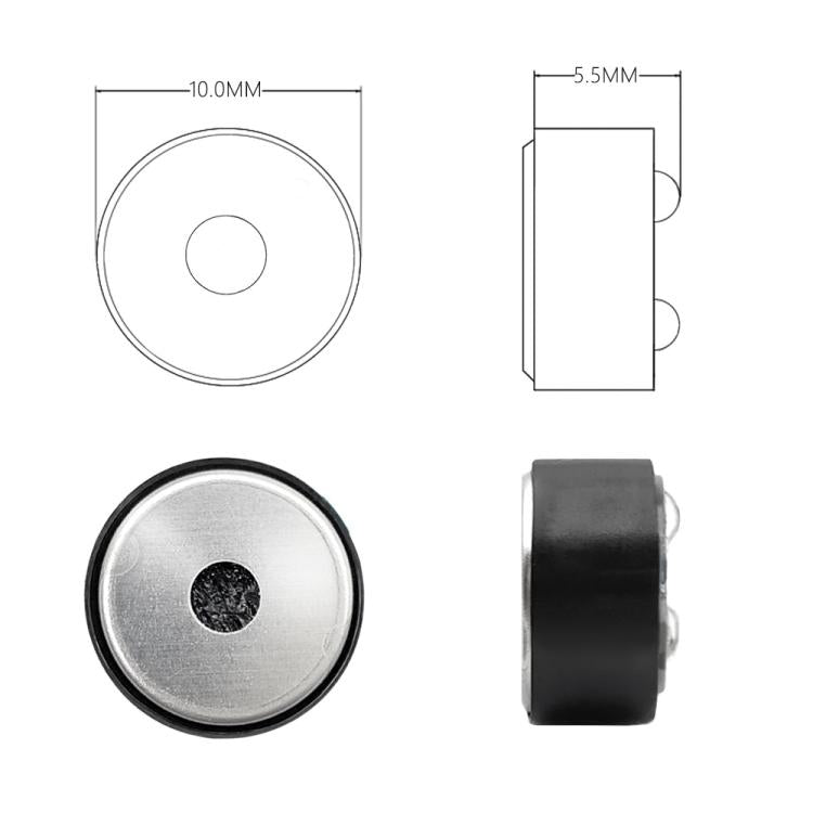 2pcs 10mm Vibration Unit Bone Conduction HIFI Headphone Speaker Full Frequency Anti Agitation Vibration Unit Speaker, ZS0323
