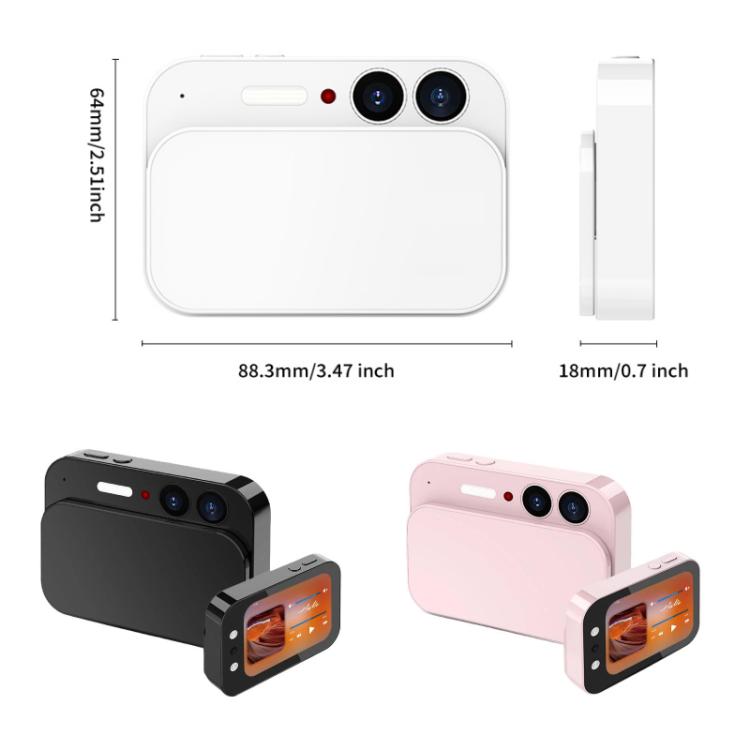 64MP CCD Digital Beauty Camera Sliding Touchscreen Music Player, DC107 Black, DC107 White, DC107 Pink