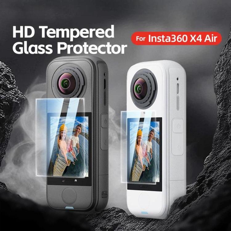 For Insta360 X4 Air aMagisn Tempered Glass Screen Protector HD Anti-Scratch 9H Hardness Lens Film, 1 Set, 2 Sets